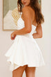 Strapless Ruched A-line Mini Party Dress