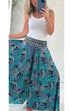 Rebadress Elastic Waist Wide Leg Palazzo Printed Casual Pants