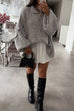 Rebadress Drop Shoulder Button Up Slouchy Sweater Cardigan