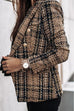 Rebadress Double Breasted Open Front Plaid Blazer Jacket