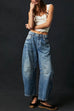 Rebadress Mid Rise Barrel Leg Jeans