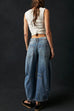 Rebadress Mid Rise Barrel Leg Jeans