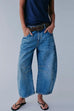 Rebadress Mid Rise Barrel Leg Jeans