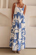 Rebadress Backless Ruffle Tiered Printed Maxi Cami Dress