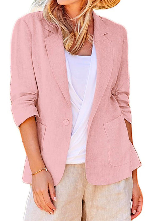 Rebadress Notch Lapel One Button Casual Blazer