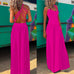 Rebadress Solid Criss Cross Backless Maxi Cami Dress(4 Solid Colors Available)