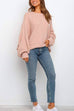 Rebadress Batwing Long Sleeves Ribbed Knit Tunic Sweater