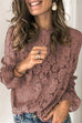 Rebadress Lace Hollow Out Bell Sleeves Pullover Tops
