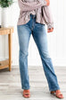 Rebadress Distressed Straight Leg Stretchy Denim Pants