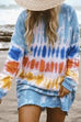 Rebadress Long Sleeve Tie Dye Sweatshirt Dress