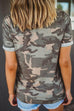 Rebadress Camo Short Sleeve Casual Basic Shirt