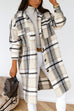 Rebadress Classic Lapel Buttons Plaid Midi Outwear