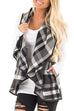 Rebadress Lush Sleeveless Plaid Jacket Vest with Pockets