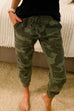 Rebadress Drawstring High Waist Camo Jogger