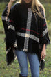 Rebadress Soft Tassel Lattice Cloak Poncho Sweater