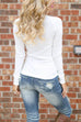 Rebadress V Neck Long Sleeve Basic T-shirt