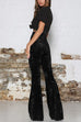 Rebadress High Waist Wide Leg Long Velvet Pants