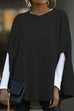 Rebadress Crewneck Batwing Sleeve Cloak Top