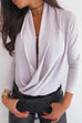 Rebadress Elegant Heap Collar Long Sleeve Top