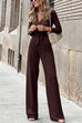 Rebadress Wrap V Neck Long Sleeve Tie Waist Maxi Jumpsuit