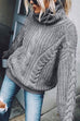 Rebadress Winter Turtleneck Long Sleeve Solid Knit Sweater