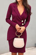 Rebadress Fashion Style Wrap V Neck Buttons Bodycon Dress