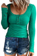 Rebadress Crewneck Buttons Long Sleeve Bottoming Top