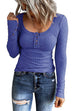 Rebadress Crewneck Buttons Long Sleeve Bottoming Top