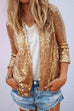 Rebadress Open Front Long Sleeve Sequin Cardigans