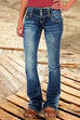 Rebadress Button Down Bell Bottom Jeans with Pockets