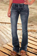 Rebadress Button Down Bell Bottom Jeans with Pockets