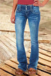 Rebadress Button Down Bell Bottom Jeans with Pockets