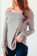 Rebadress Casual Off Shoulder Long Sleeve Knit Sweater