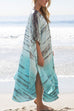 Rebadress Deep V Neck Tie Dye Side Split Beach Dress