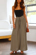 Rebadress Drawstring Elastic Waist Wide Leg Baggy Pants(5 Colors Available)