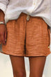 Rebadress Drawstring Waist Stripes Wide Leg Shorts