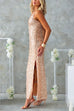 Party Glam Sleeveless Open Back Slit Sequin Maxi Dress