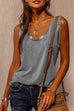 RD Summer Loose Solid Bottoming Tank Top