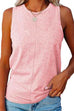 Rebadress Solid Crewneck Casual Tank Top