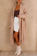 Rebadress Open Front Dolman Sleeves Pocketed Long Knit Cardigan