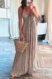 Rebadress Halter Tie Knot Backless Ruched Swing Maxi Vacation Dress