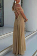 Rebadress Halter Cut Out Backless Beach Cover Up Maxi Dress