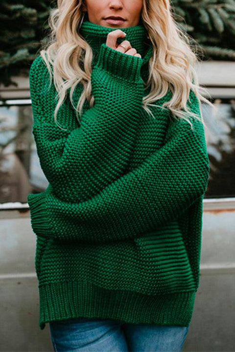 Rebadress Sweet Turtleneck Chunky Knit Sweater