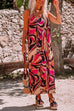 Rebadress V Neck Sleeveless Maxi Bohemia Printed Dress