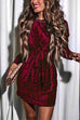 Rebadress Long Sleeves Velvet Holiday Dress(in 4 Colors)