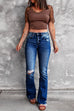 Rebadress Distressed Bell Bottoms Ripped Jeans