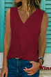 Rebadress V Neck Cross Front Tank Top(6 Colors)