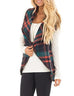 Rebadress Lush Sleeveless Plaid Jacket Vest with Pockets