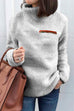 Rebadress Warm Turtleneck Zip Fuzzy Pullovers