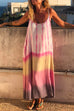 Rebadress Spaghetti Strap Sleeveless Tie Dye Maxi Dress